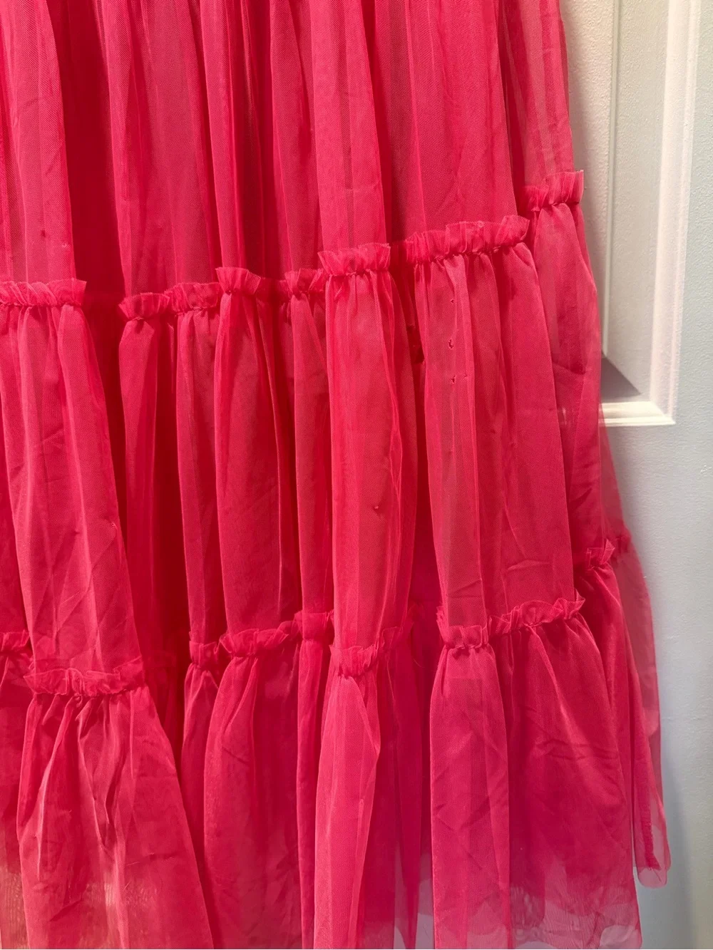 Baltic Born Emma Smocked Tulle Dress Hot Pink S - Picture 5 of 5